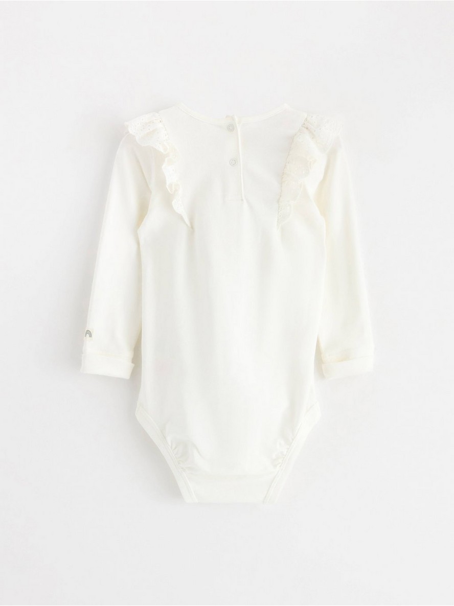Long sleeve bodysuit with frills