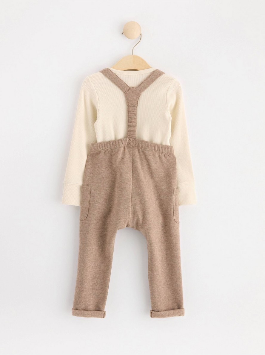 Set with bodysuit and bib trousers