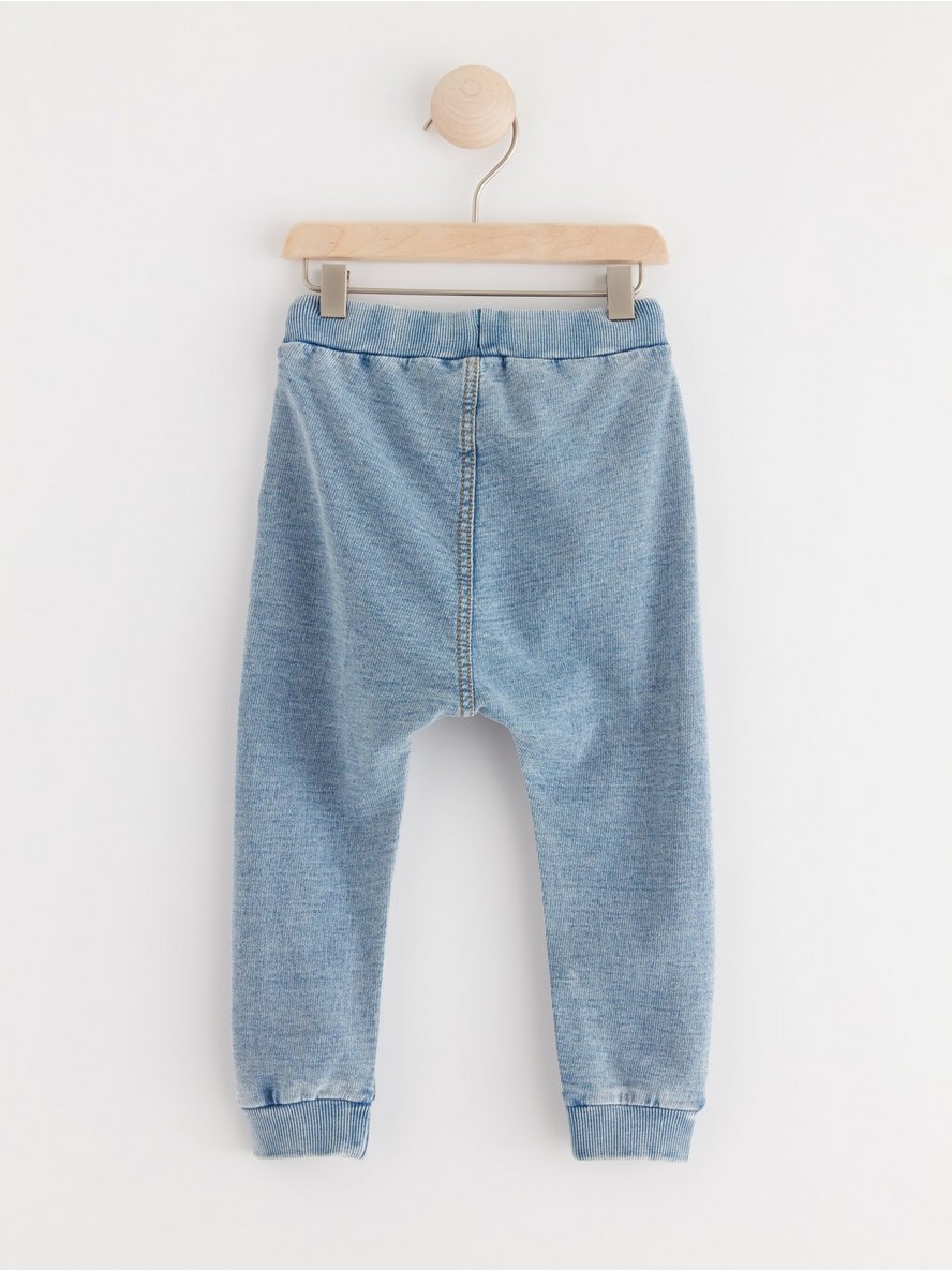 Joggers with denim look