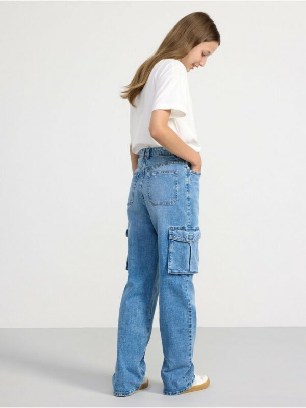 VANJA Wide leg high waist cargo jeans