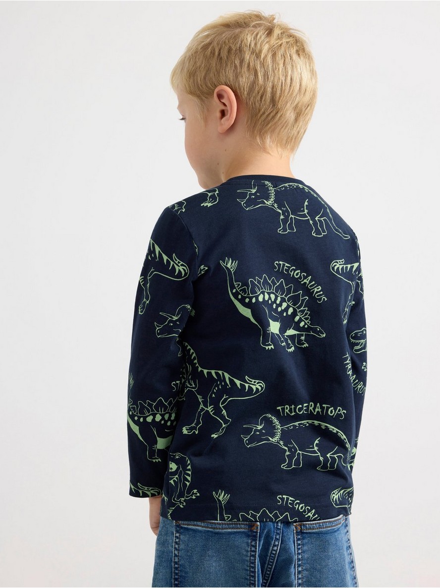 Long sleeve top with dinosaurs