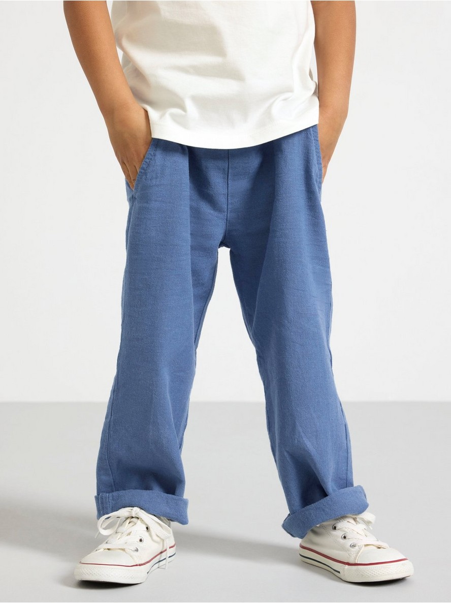 Trousers in linen blend